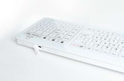 e-medic™ Tastatur GL - Glastastatur
